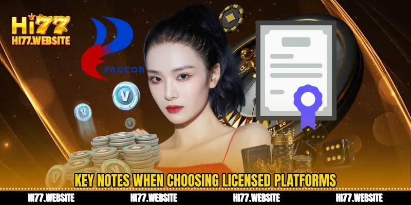Key notes when choosing licensed platforms